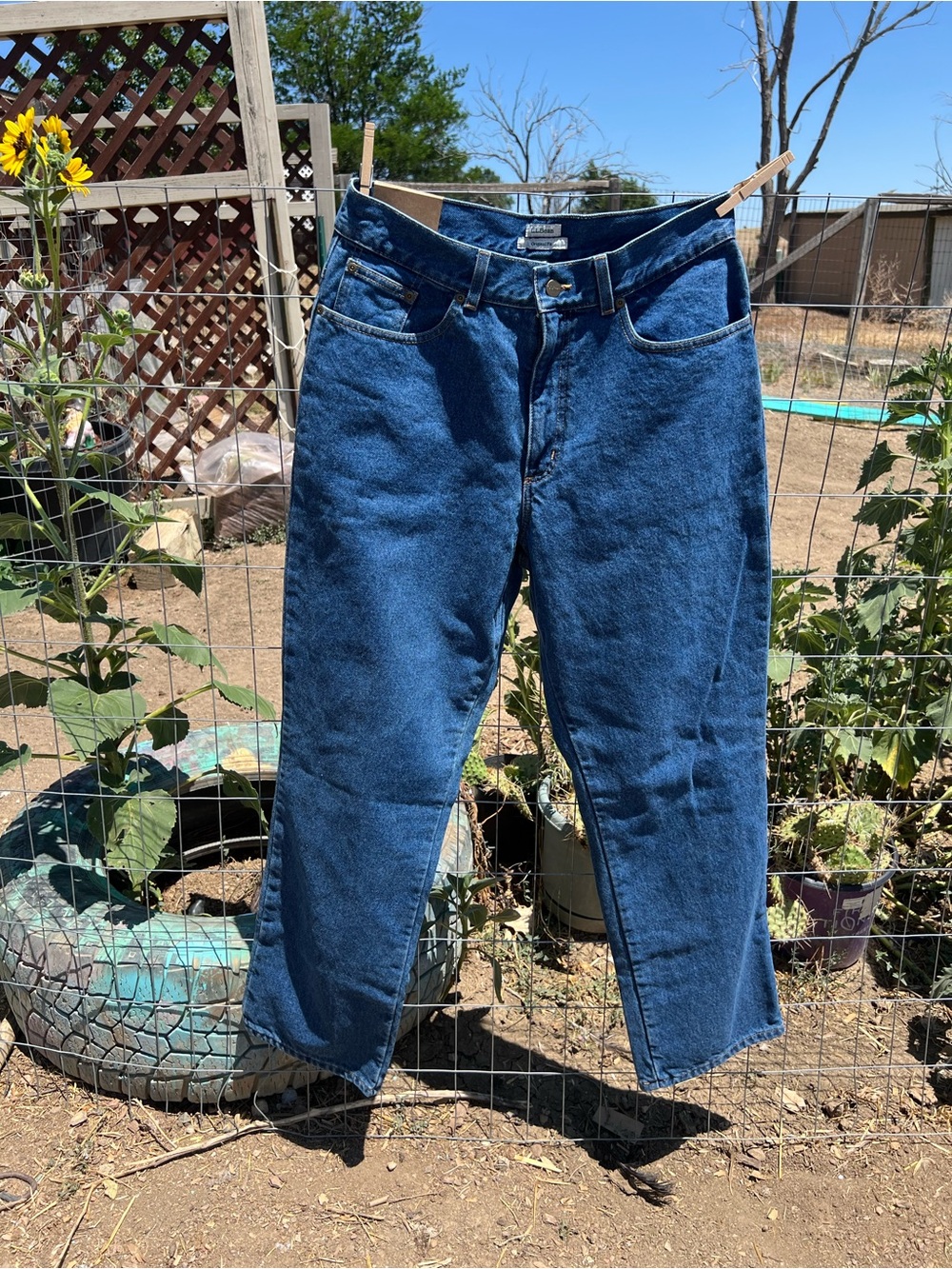 L.L. Bean Jeans original fit plaid lined 12 regular 100 percent Cotton